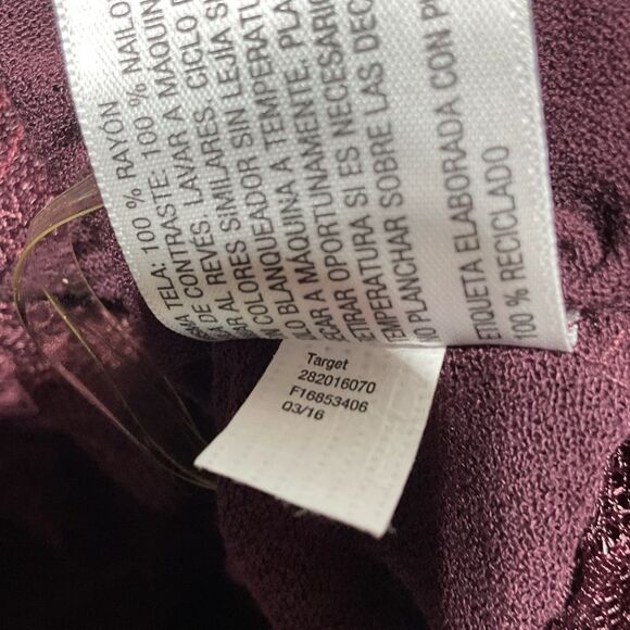 Xhilaration Burgundy Lace Detail Blouse - Picture 13 of 13